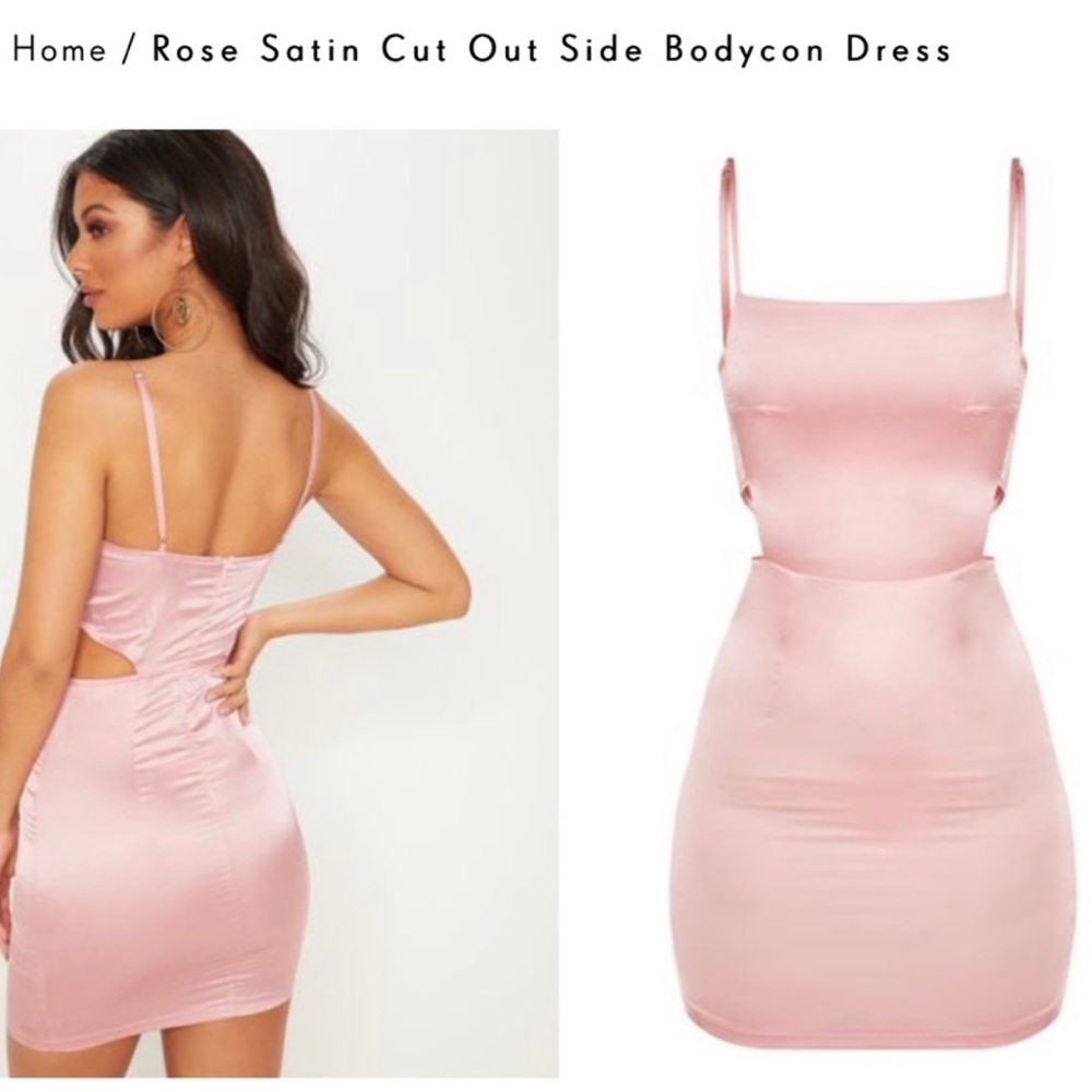 Pink dusty rose mini dress
